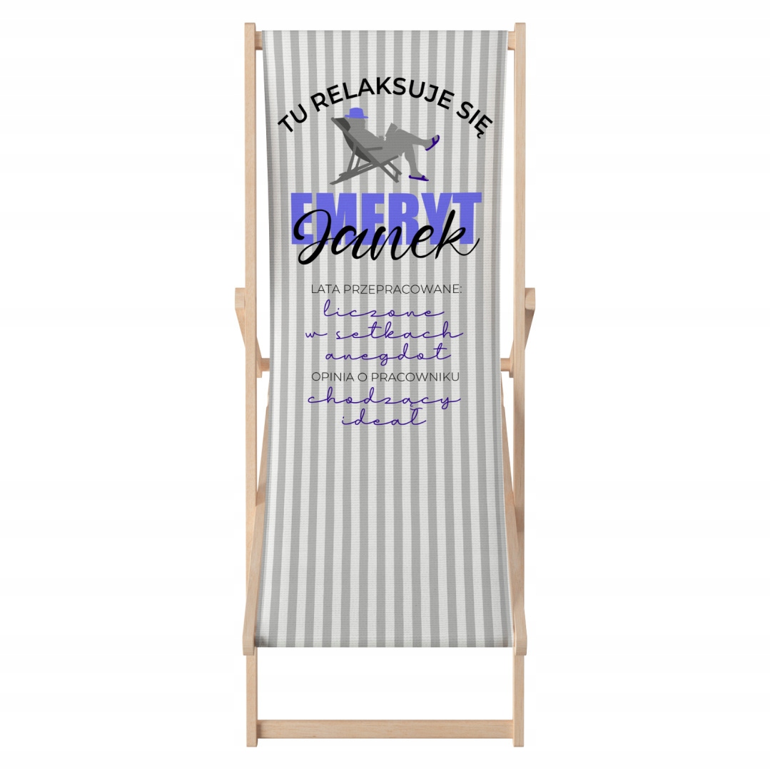 Dřevěné Lehátko jako dárek Lehátko Zde relaxuje důchodce