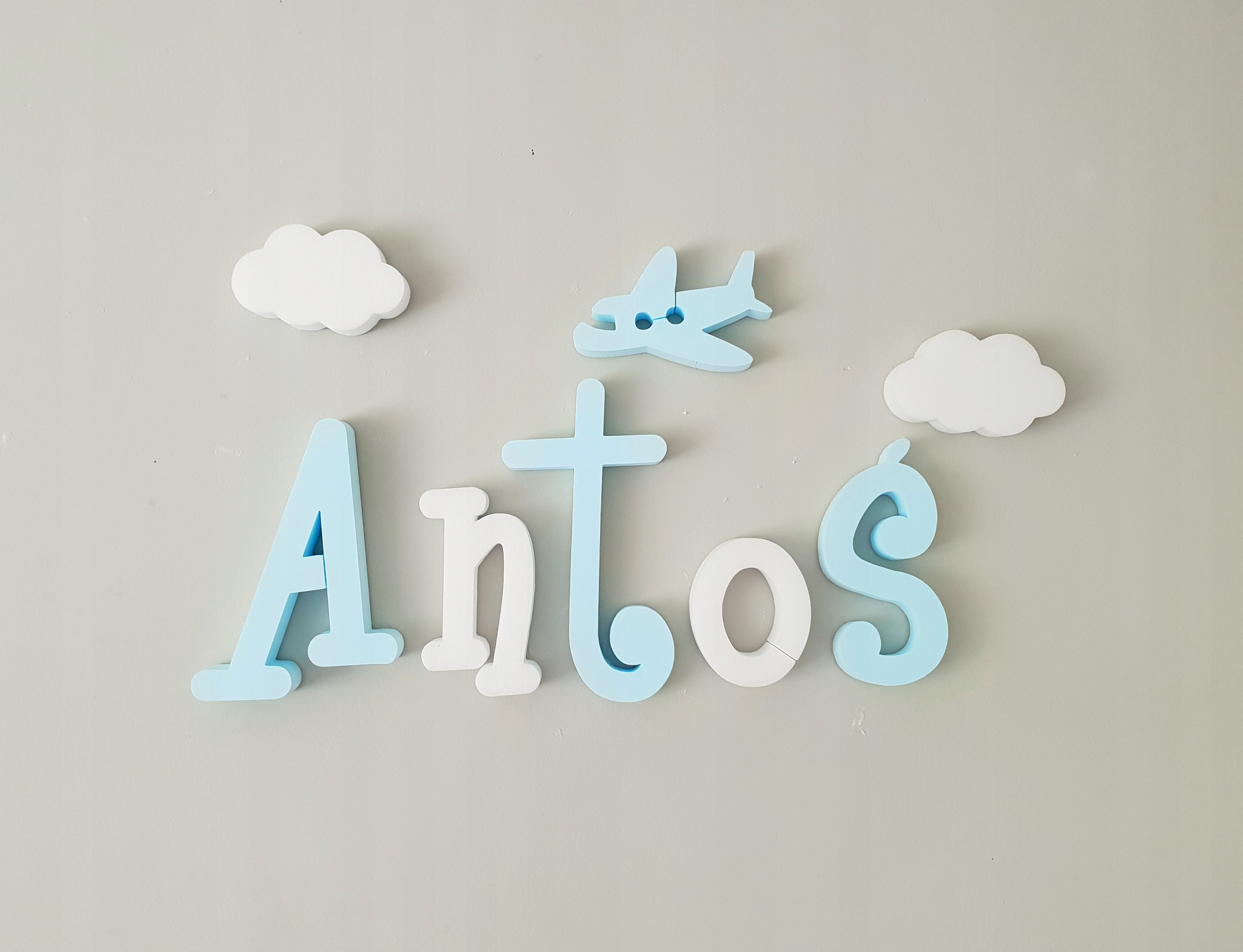 Literki 3D na ścianę Imię dziecka + 3 dekory gratis STWÓRZ WŁASNE Wysokość produktu 4 cm