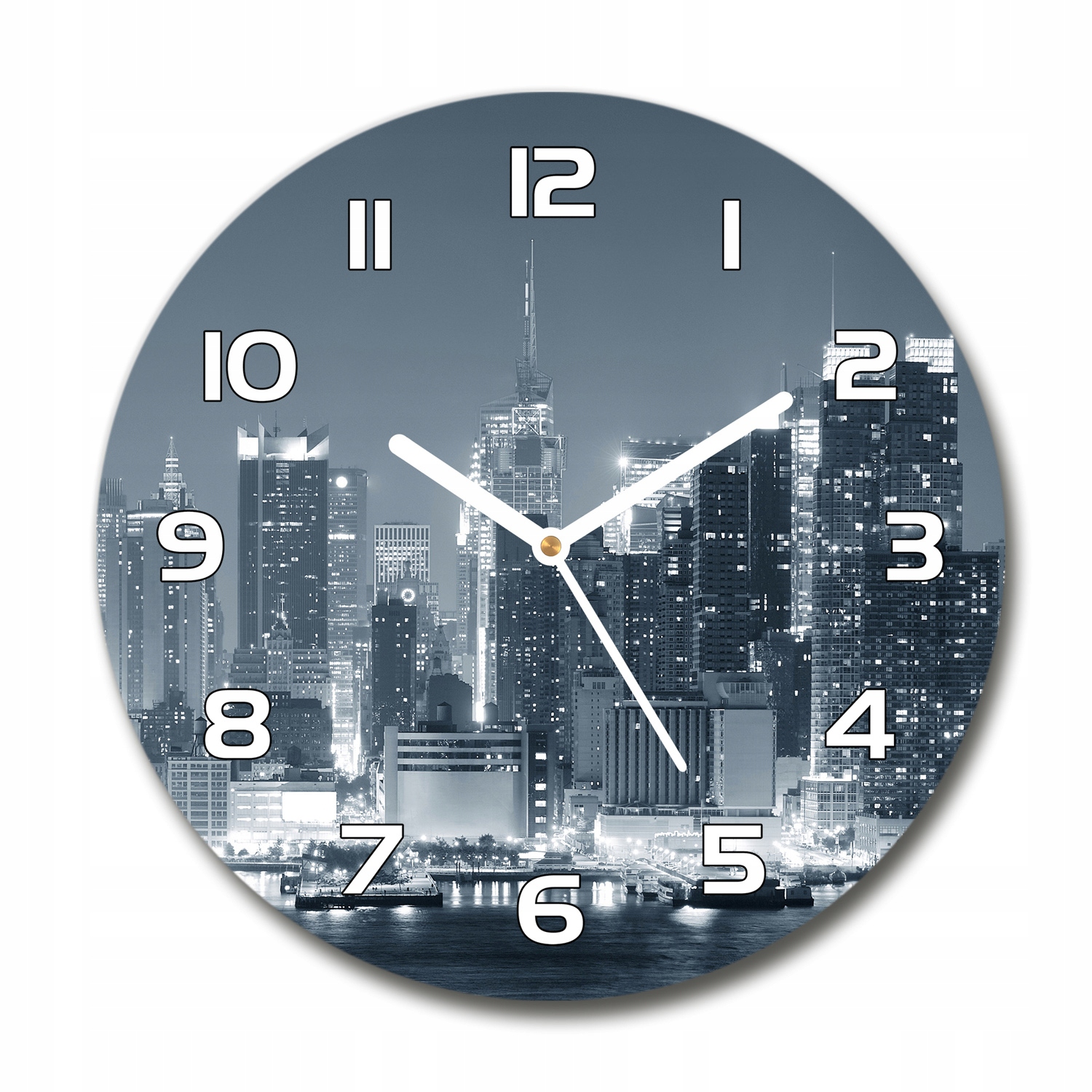

Zegar szklany okrągły Manhattan Nowy Jork fi 30 cm