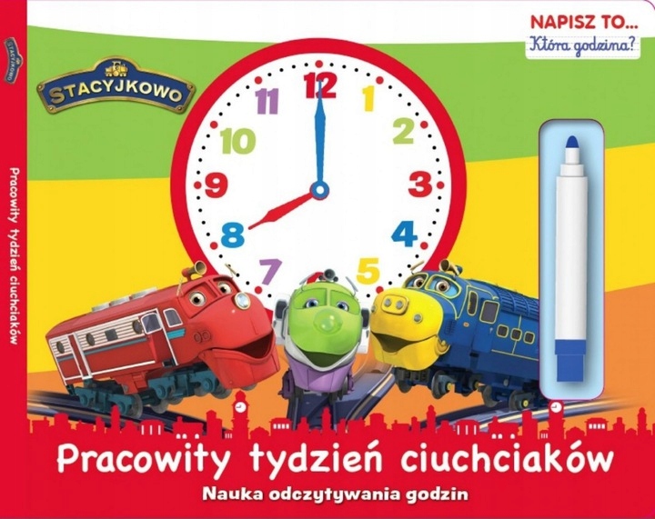 

Stacyjkowo Pisak Pisz i Ścieraj Zegar