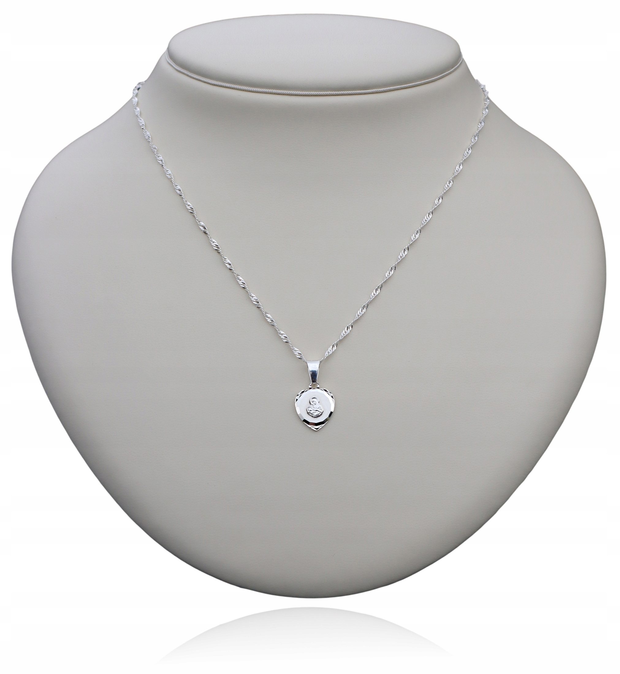 Łańcuszek Srebrny MEDALIK KOMUNIJNY Matka Boska do Komunii na Chrzest Marka Inna marka