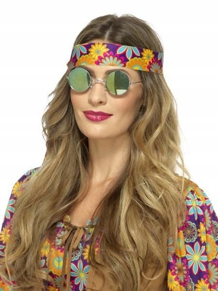 

Okulary Lenonki Lustrzane Lata 70 Hippis Hippie