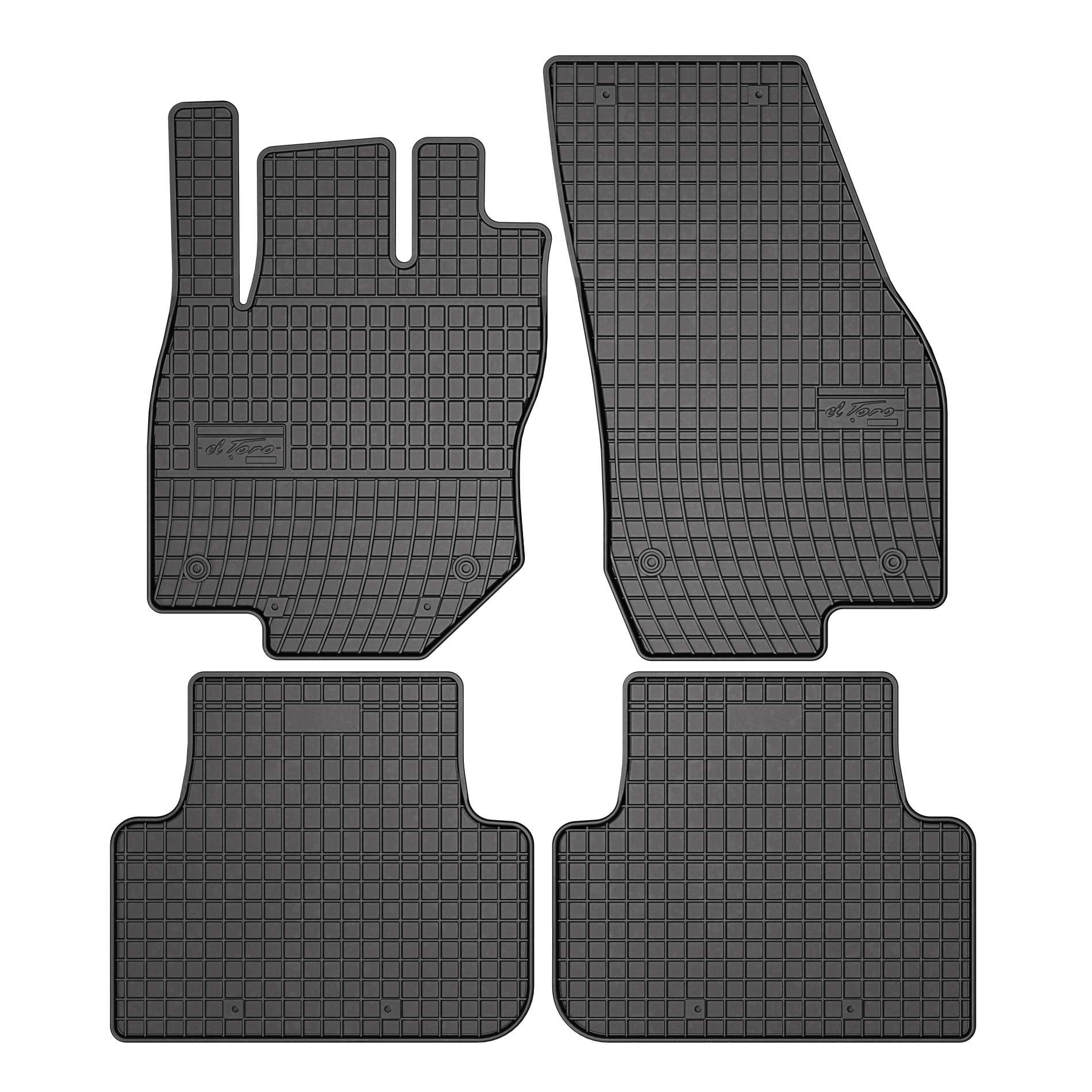 Dywaniki gumowe Frogum elToro do Vw Tiguan III od 2024 komplet 4 szt. rant