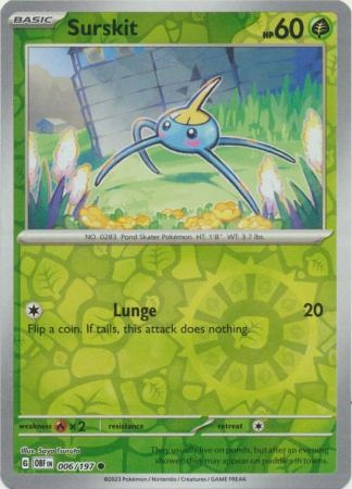 Surskit 006/197 Common Reverse Holo Pokemon