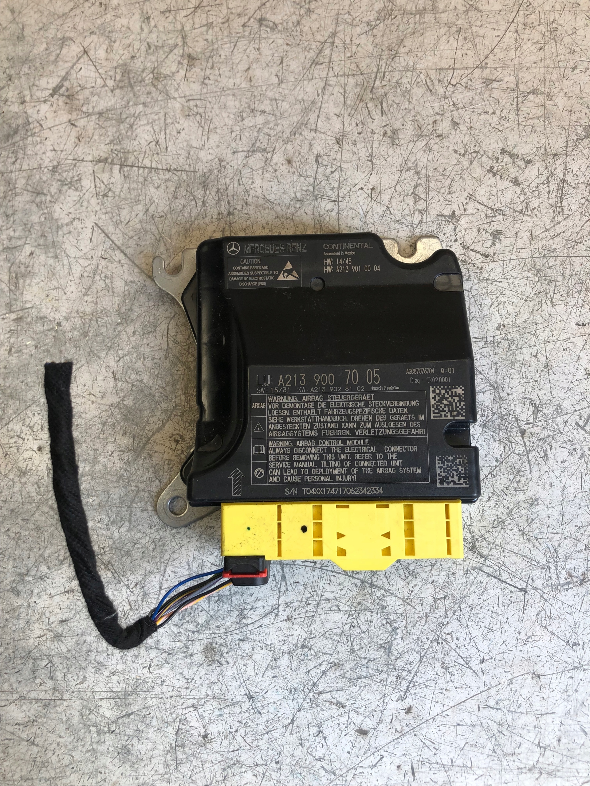MERCEDES E W213 W238 module SENSOR airbag
