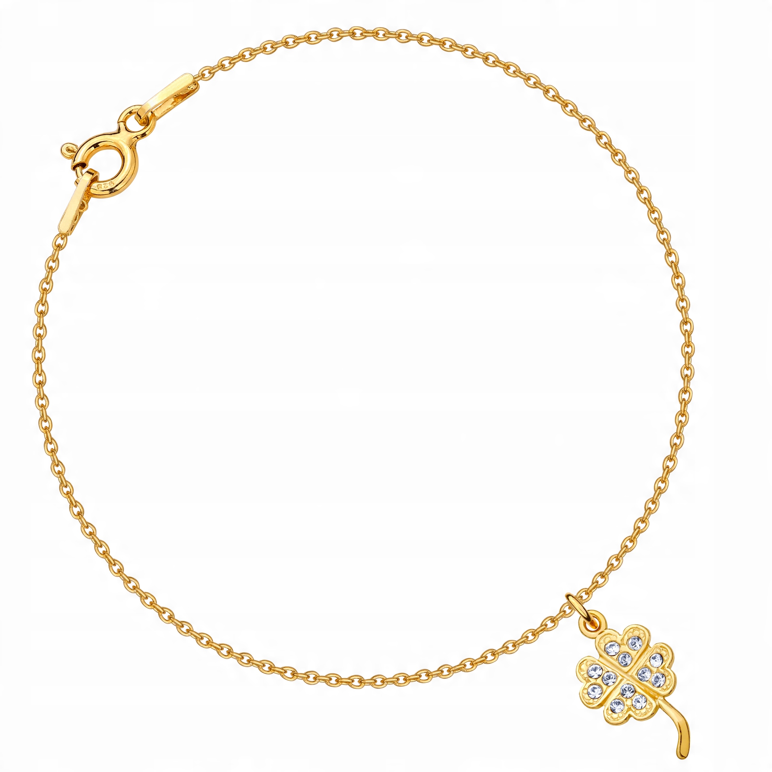 

Bransoletka z koniczynką kryształ Swarovski srebro