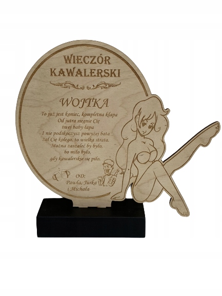 

Wieczór kawalerski prezent statuetka grawer