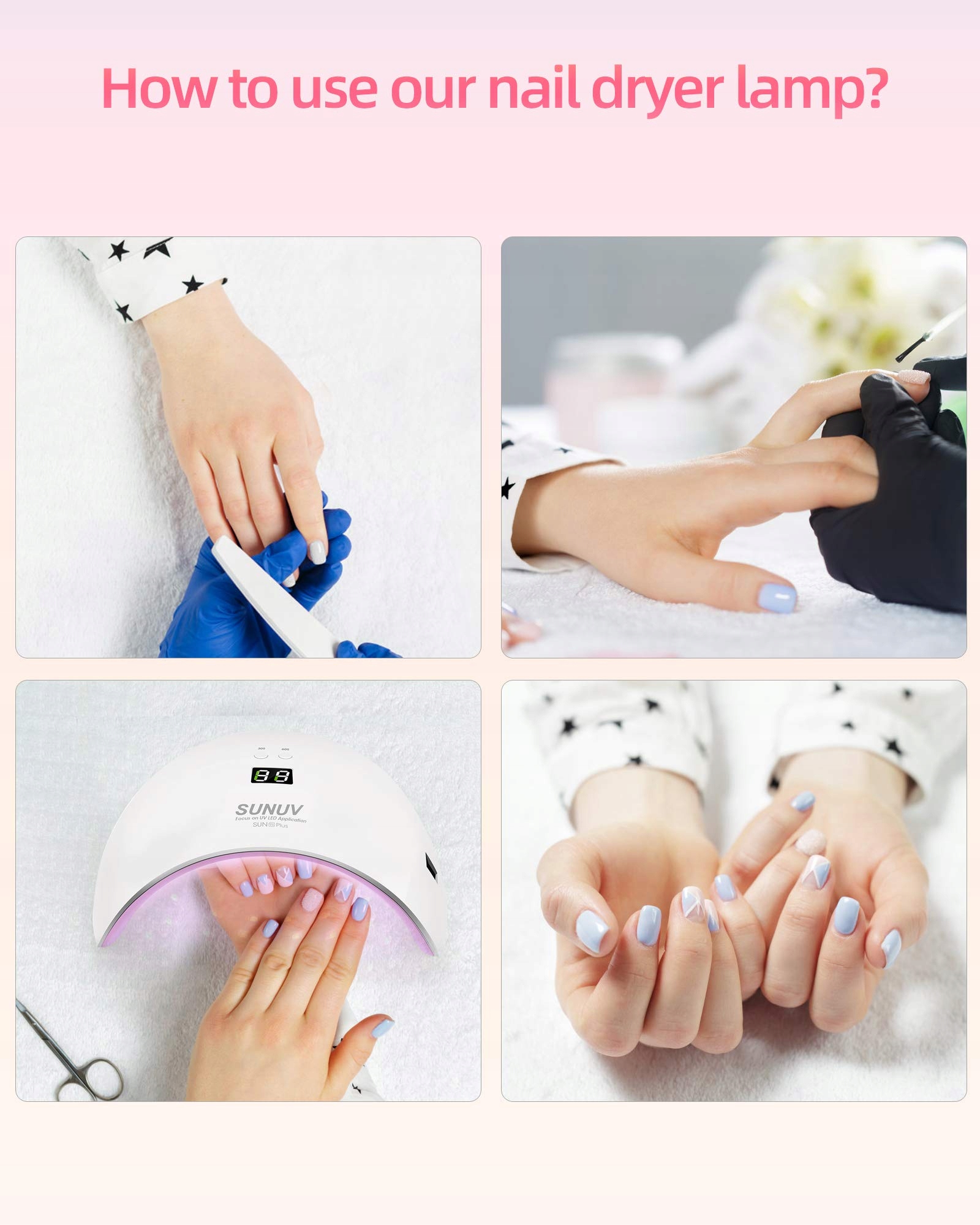 SUNUV Lampa UV LED Do Paznokci Z Timerem I Sensorem Do Manicure Pedicure — miniatura 5