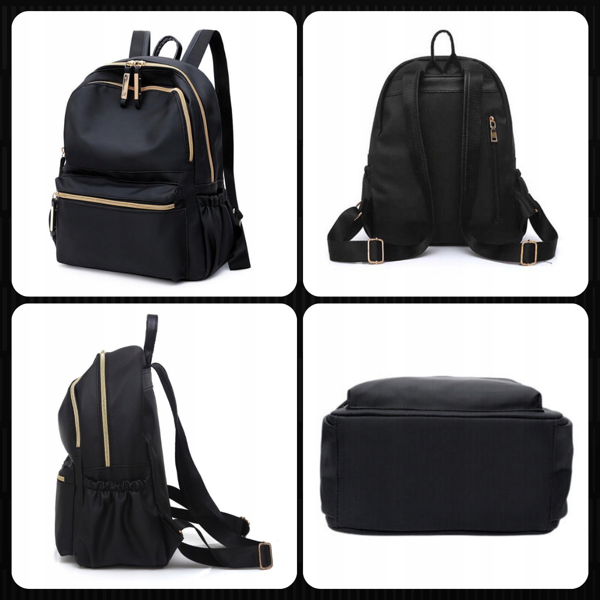 PLECAK DAMSKI MIEJSKI CZARNY POJEMNY SZKOLNY DUŻY SZKOLNY NA ZAKUPY DO PRAC Marka inna