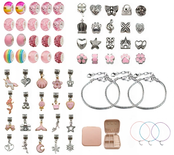 ZESTAW DO ROBIENIA BRANSOLETEK NASZYJNIKÓW PREZENT Wiek dziecka 3 lata +