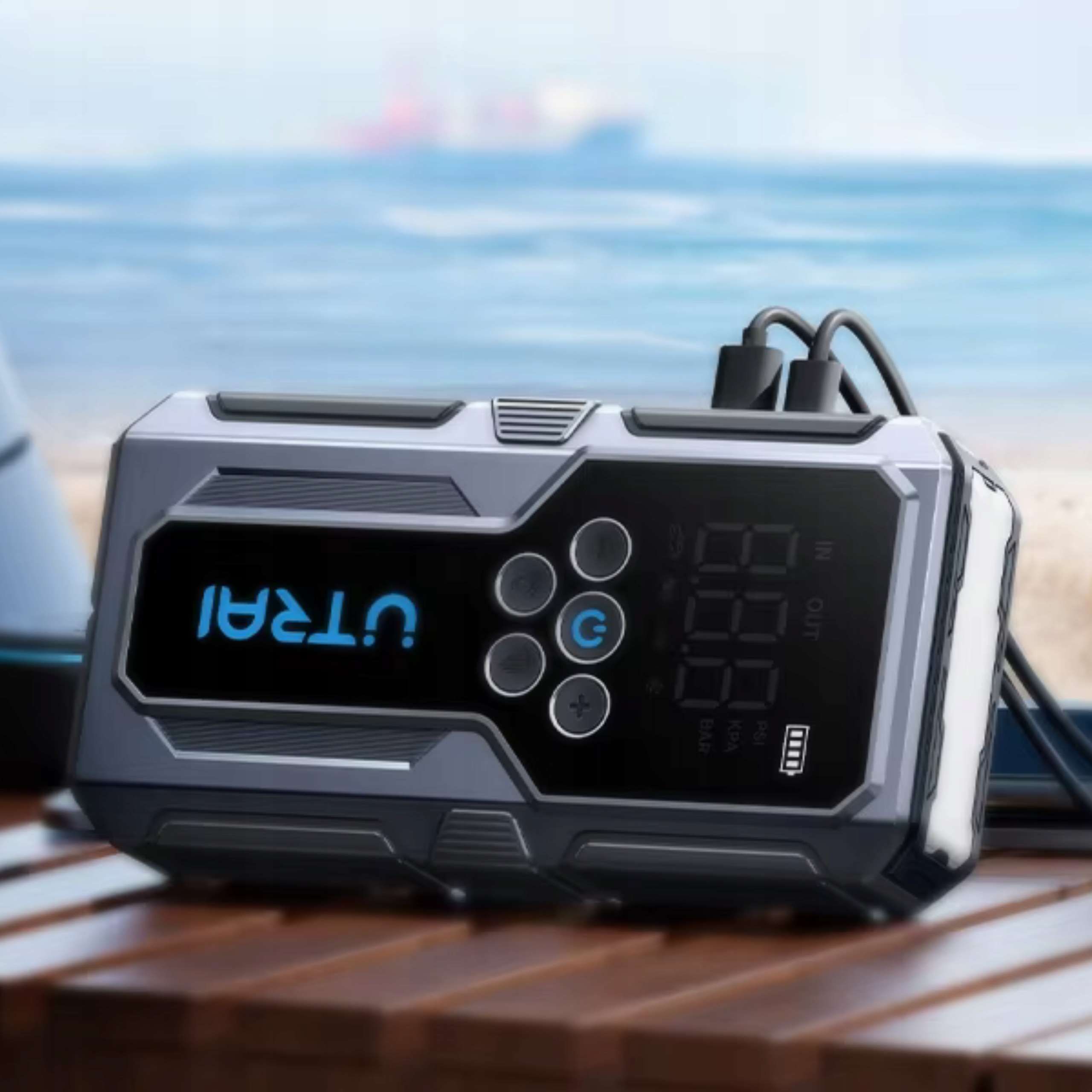 UTRAI Powerbank 4500A Kompresor 150PSI Latarka 18W Szybkie Ładowanie — miniatura 16