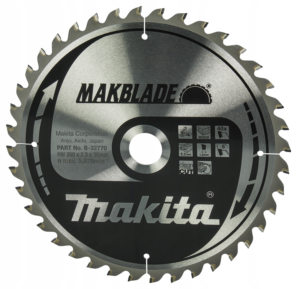 

Makita B-32770 Tarcza Do Drewna 260X30 40Z