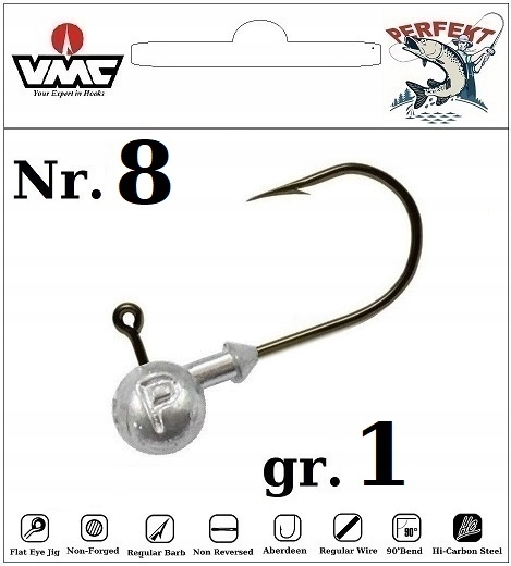 JIG PERFEKT Z KOŁNIERZEM na haku VMC Nr.8 - 1 gr