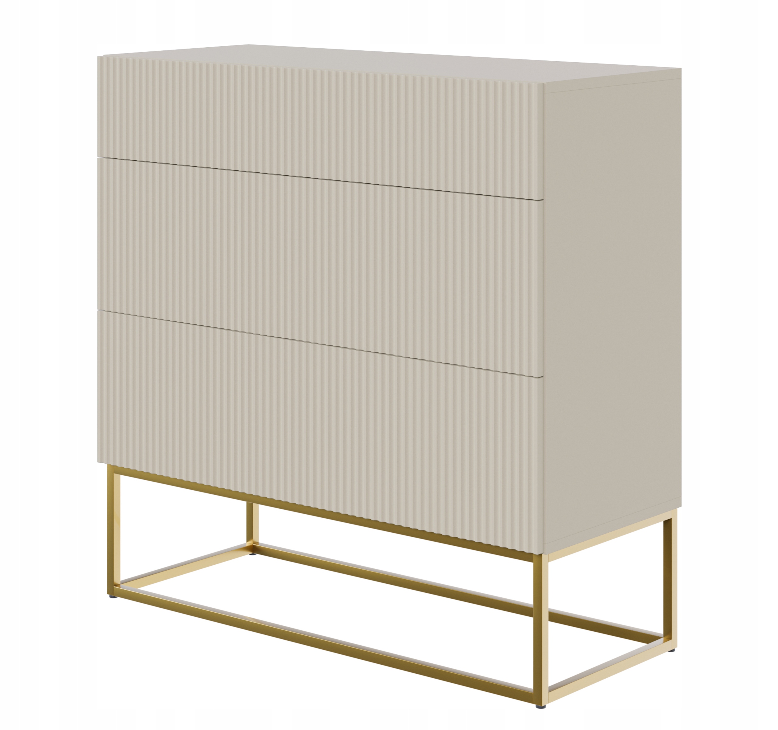 Komoda z szufladami Veldio 90 cm Szary beż Selsey Design