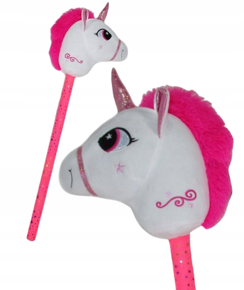 Jednorożec na kiju z głosem 70cm Koń Na Kiju Dla Dziewczynek 6 Lat