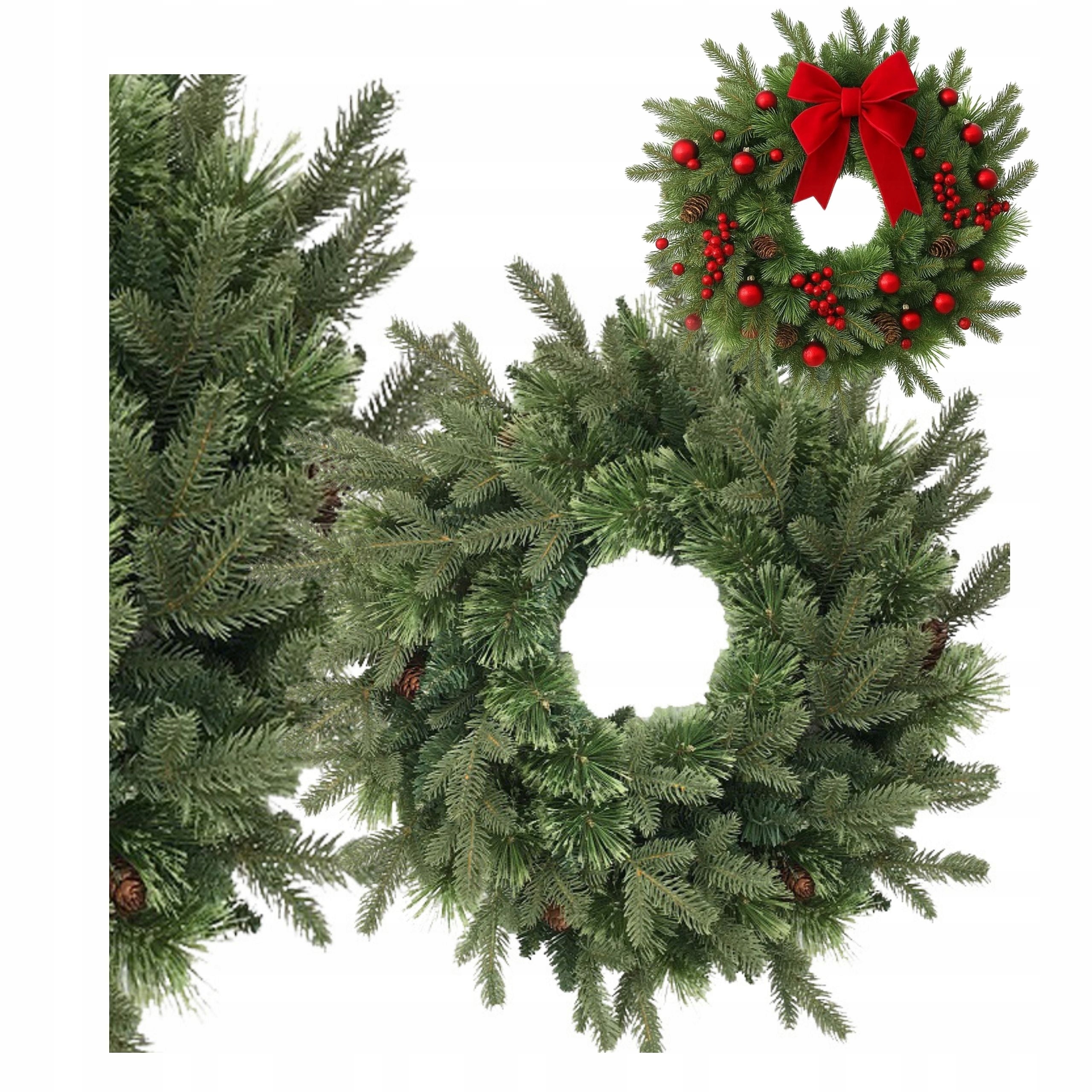 Vánoční Věnec Dekorace se Šiškami 70 cm Domů