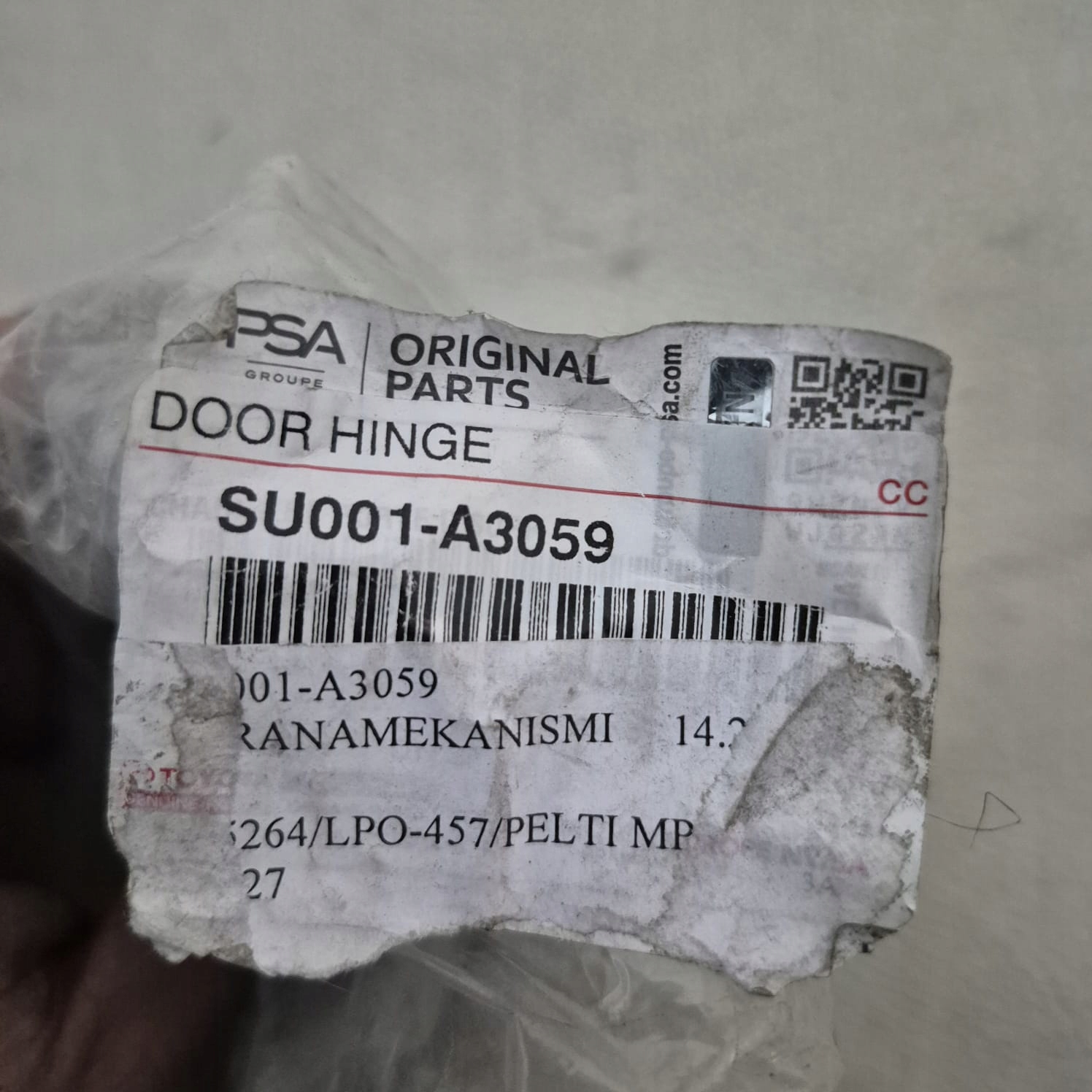 TOYOTA PROACE -> hinge door front right front SU001-A3059