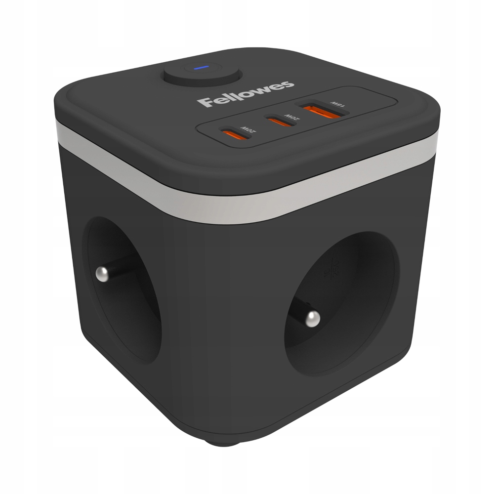 Kostka zasilająca Power Cube Typ E Fellowes czarny