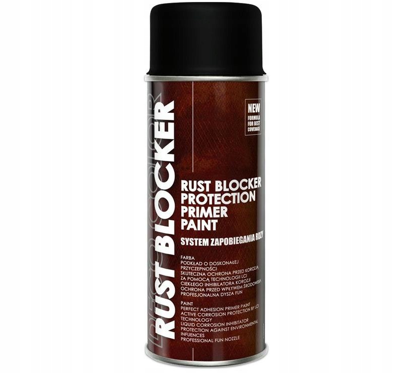 Spray 400ml na rdzę czarny Ral 9005 Deco (18800)