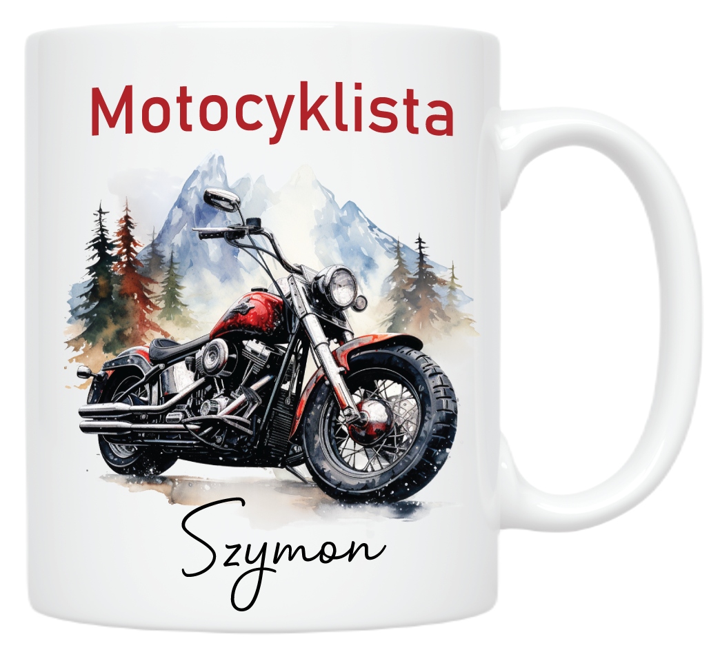 Kubek dla Motocyklisty Motor fan Motocykli dowolne imię