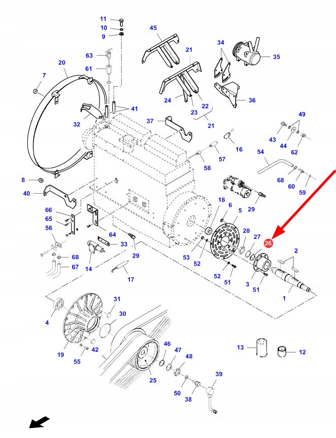 D25700260 Podkładka dystansowa Producent części AGCO