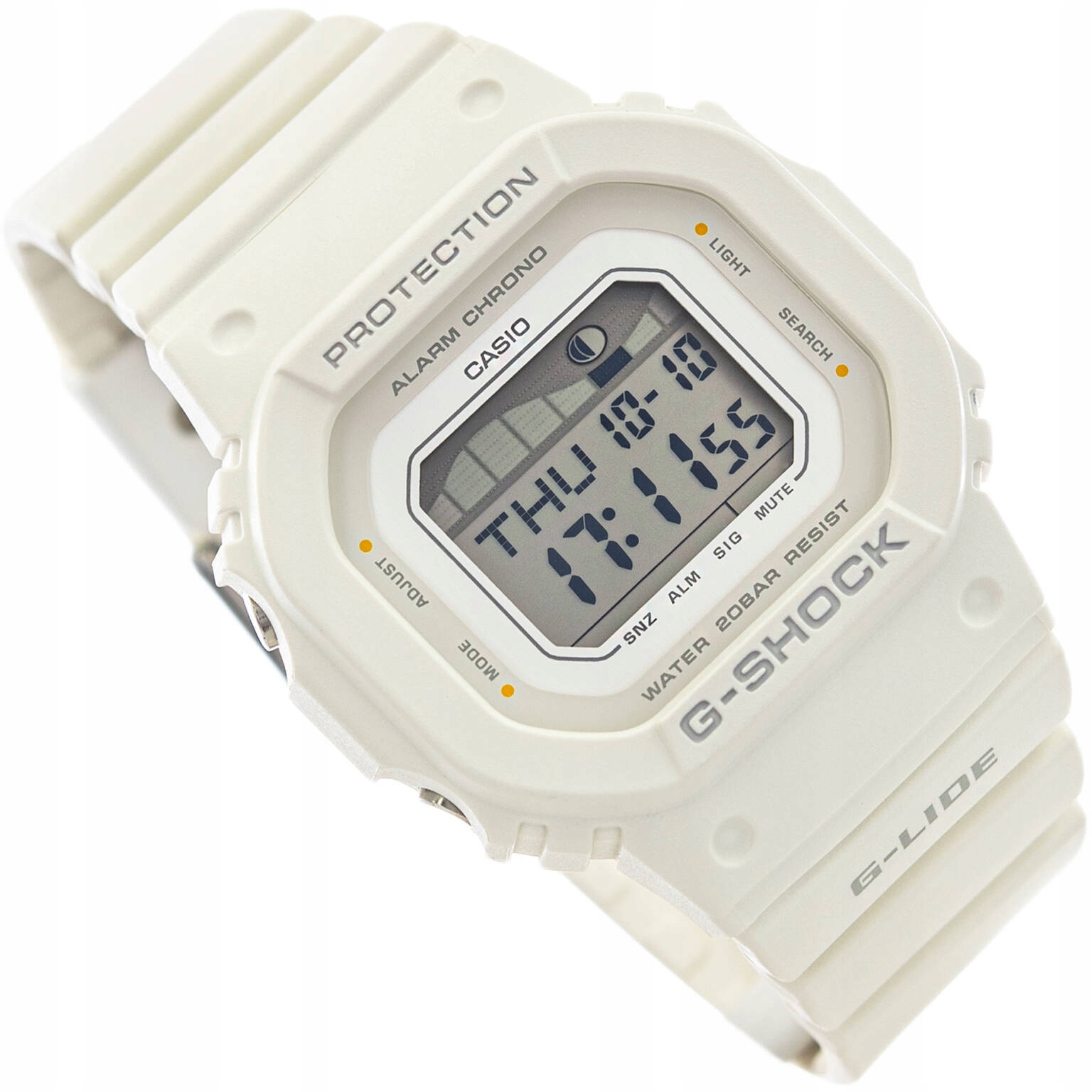 Dámské Hodinky Casio GLX-S5600-7BER G-shock G-lide Bílé Mořské Přílivy