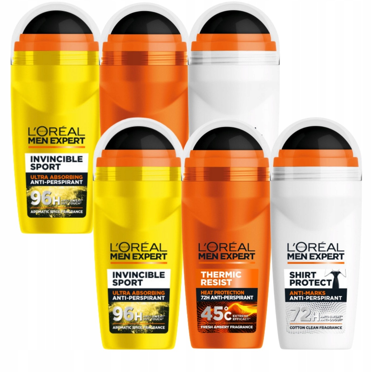 L'Oreal Men Expert Kuličkový antiperspirant 6x50 ml