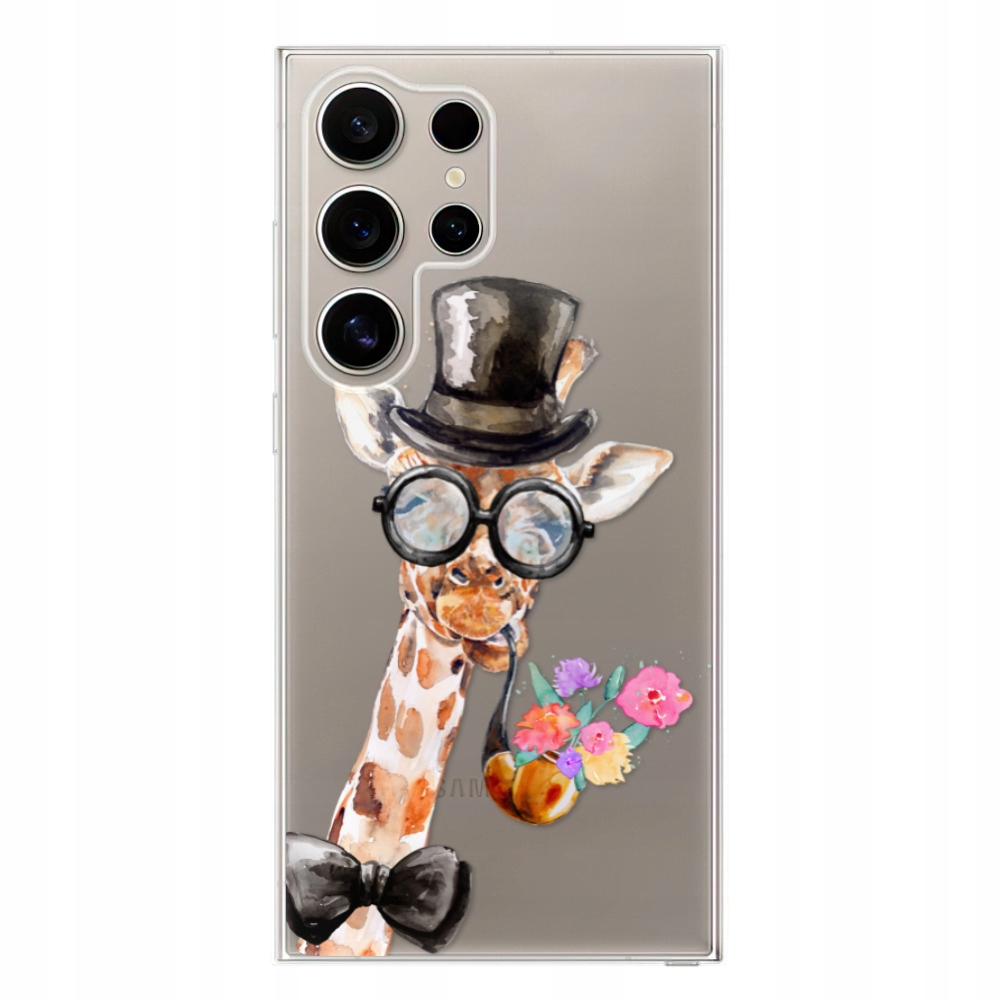 Silikonowe etui iSaprio Sir Giraffe do Samsung Galaxy S24 Ultra