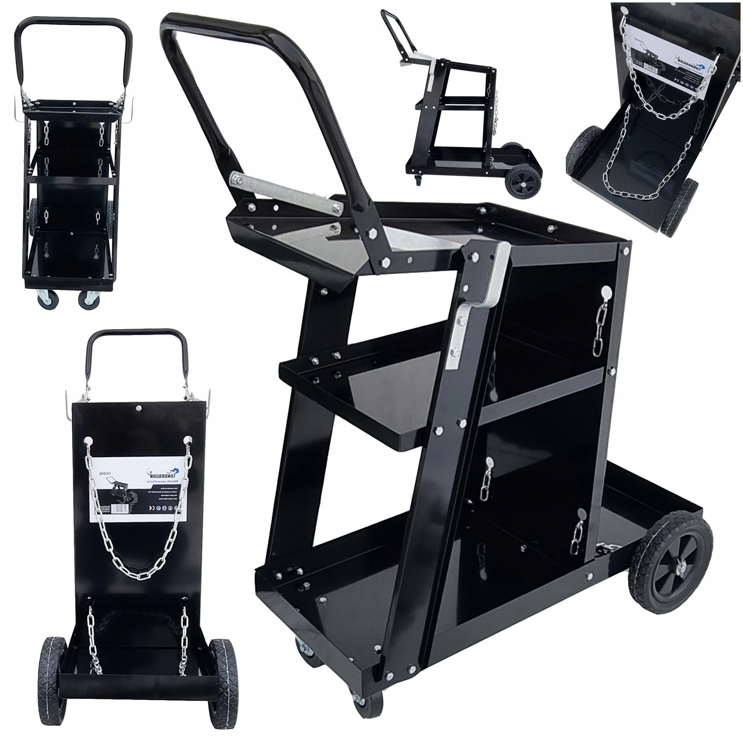 СВАРОЧНАЯ ТЕЛЕЖКА ДЛЯ СВАРОЧНЫХ АППАРАТОВ MIG MAG MMA TIG С СТОЙКОЙ ДЛЯ ЦИЛИНДРОВ