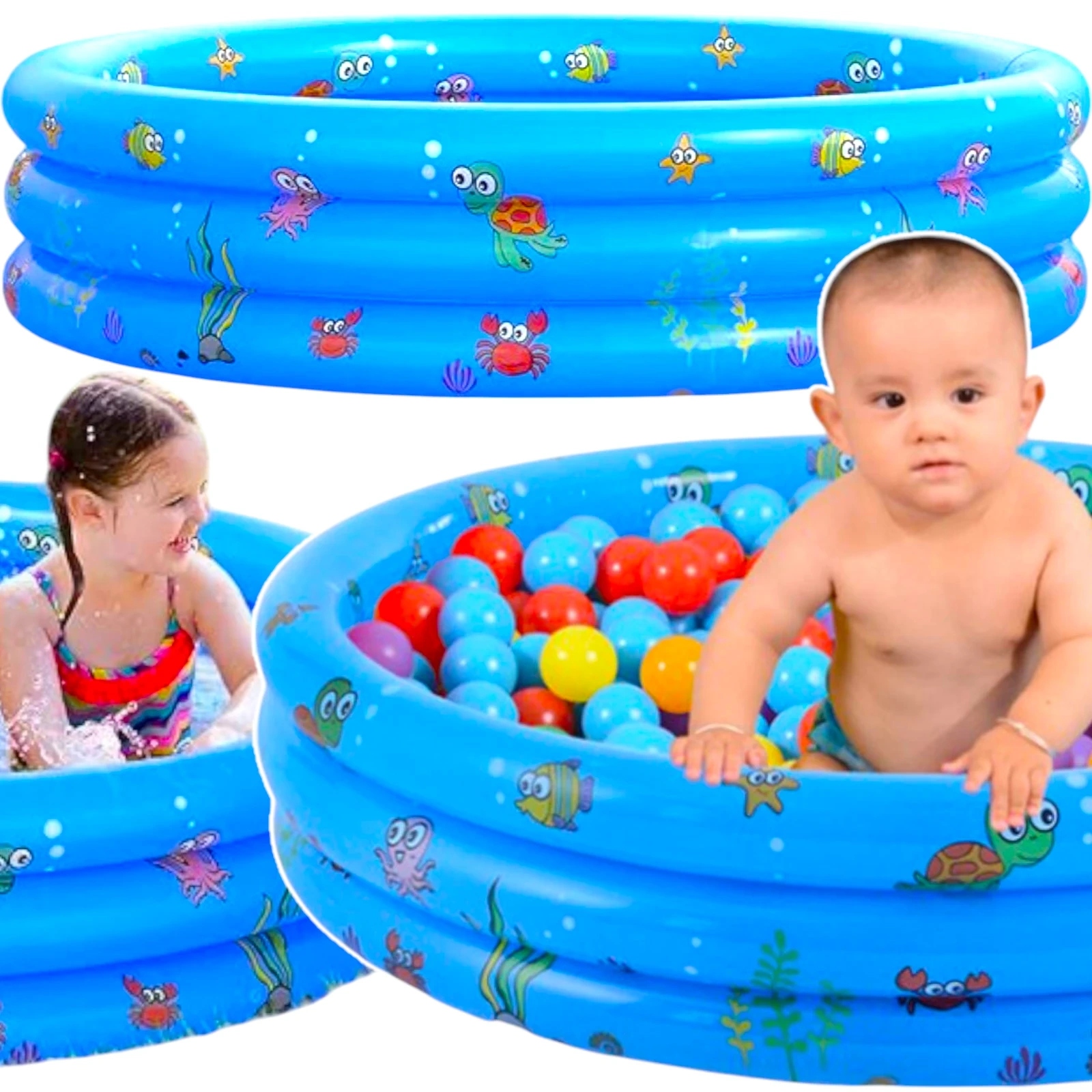 FELFÚJHATÓ GYERMEKMEDENCE KERTI MEDENCE KERTI KÁD STRAND XXL Űrtartalom 160 l