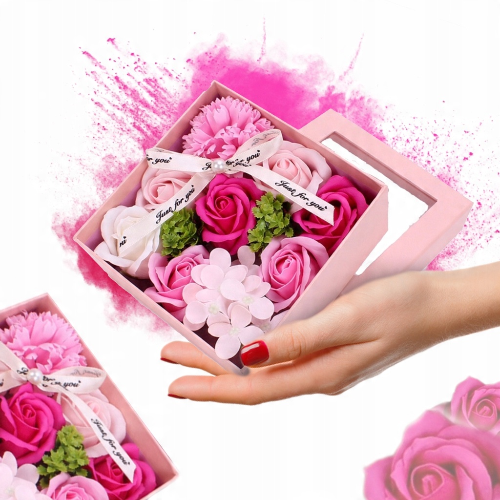 

Flowerbox mydlane róże kwiaty