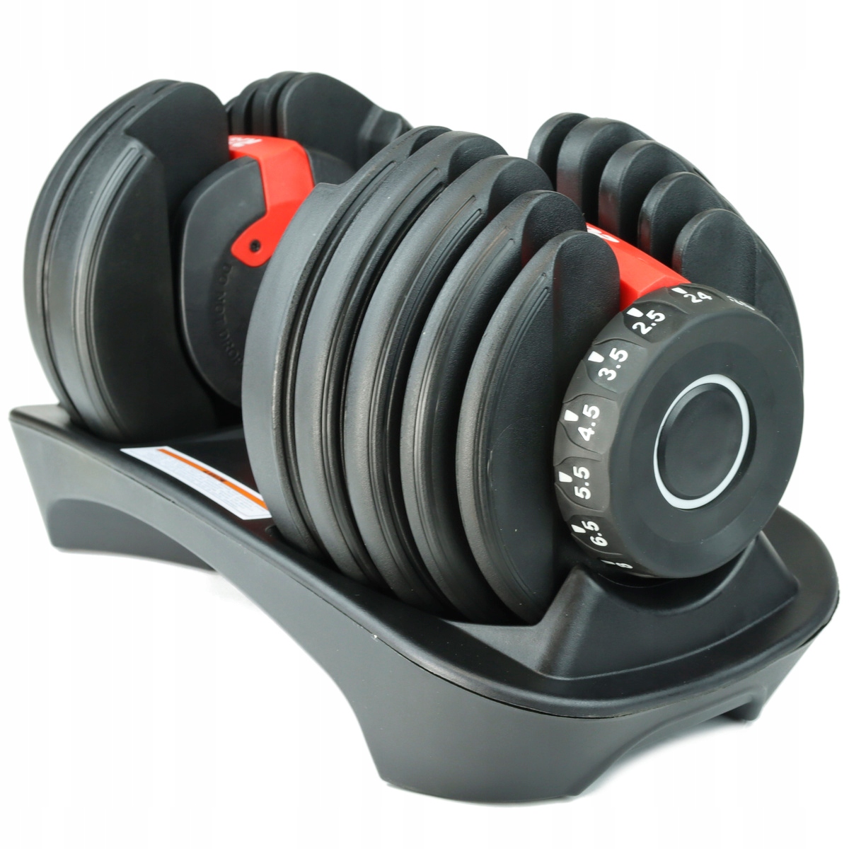 HANTEL REGULOWANY SYSTEM HANTLA HANTLE REGULOWANE Z PODSTAWKĄ 2,5 – 24KG Model RAPTOR 24 kg