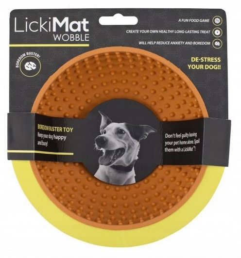 Levně LickiMat Wobble Miska hluboká Ježek měkká oranžová