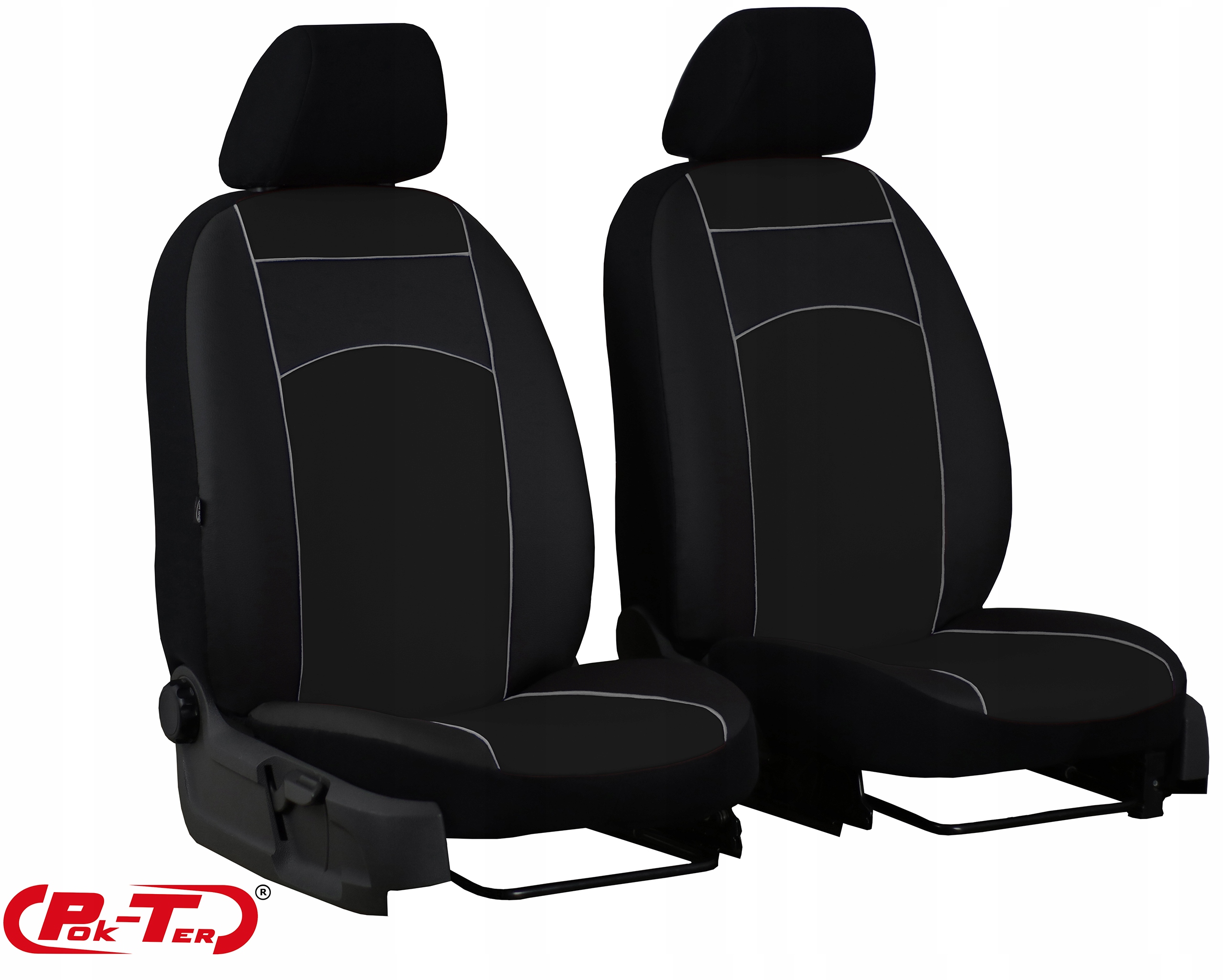 SKÓRA PRZEDNIE POKROWCE MIAROWE do FIAT UNO Cechy dodatkowe szwy/otwory na poduszki powietrzne gotowe otwory pod zagłówki kieszenie