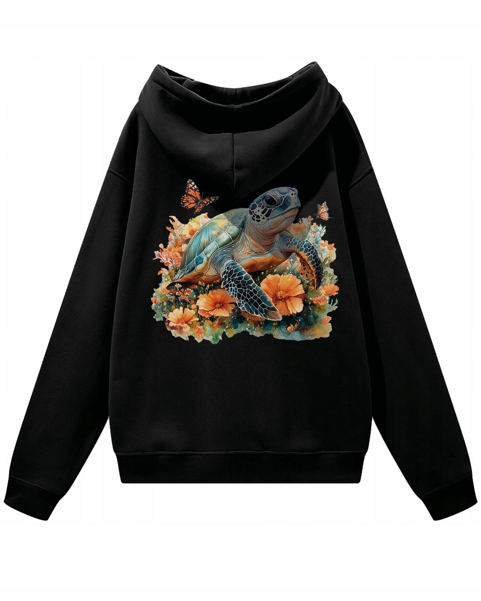 Mikina Turtle Nature and Harmony s kapucí Oversize mikina , barevná černá, XL
