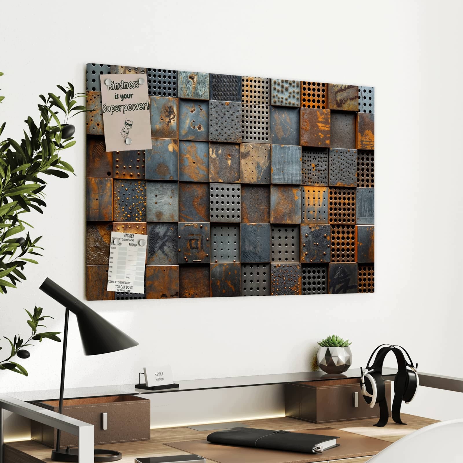 Magnetická tabule Perforowane Desky Kovové 90 × 60 cm