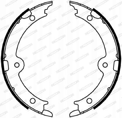 ZESTAW SZCZĘK HAMULCOWYCH, HAMULEC POSTOJOWY Producent części Ferodo