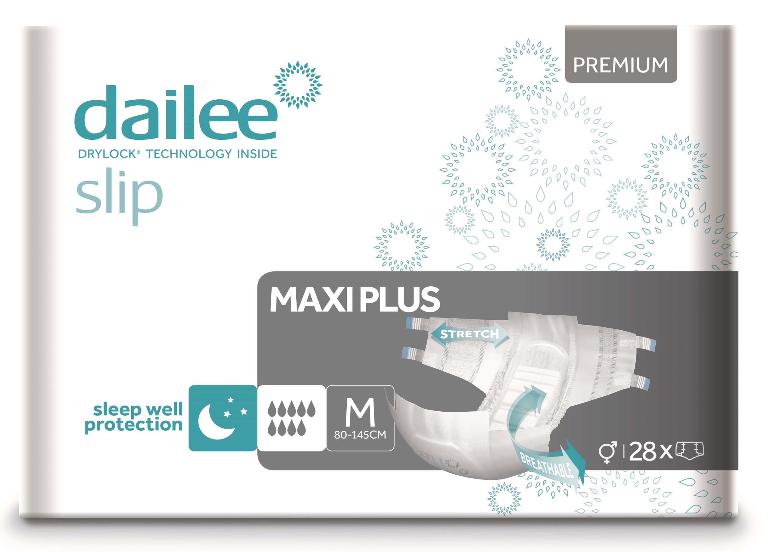 Dailee Slip Maxi Plus Подгузники M 28 штук