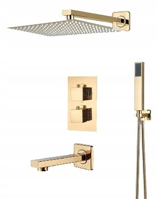 Zlatá sprchová batéria Termostat 30 Gold Poler