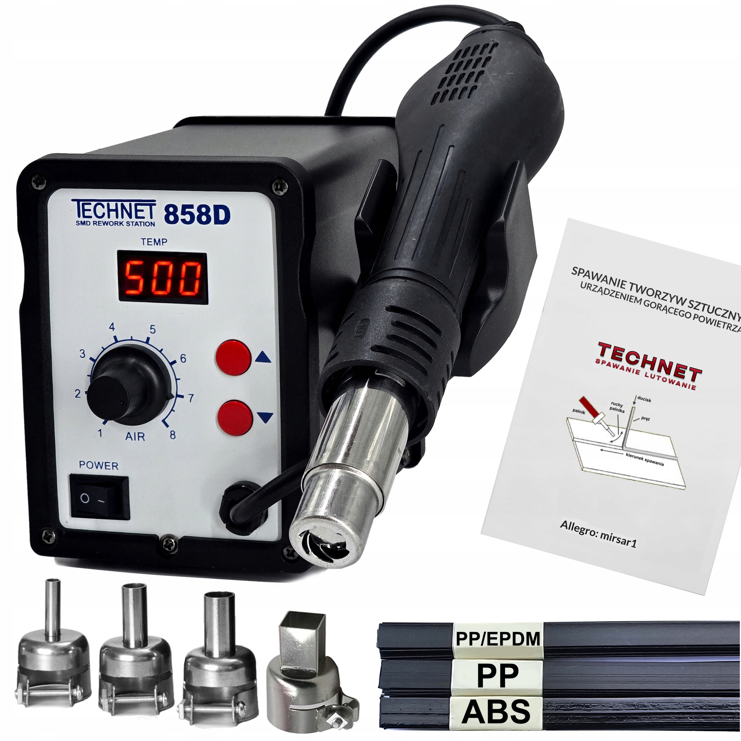 Spawarka do Plastiku Zgrzewarka Hq 858D(L) Hot-air Spoiwo Pp Abs Pp/epdm