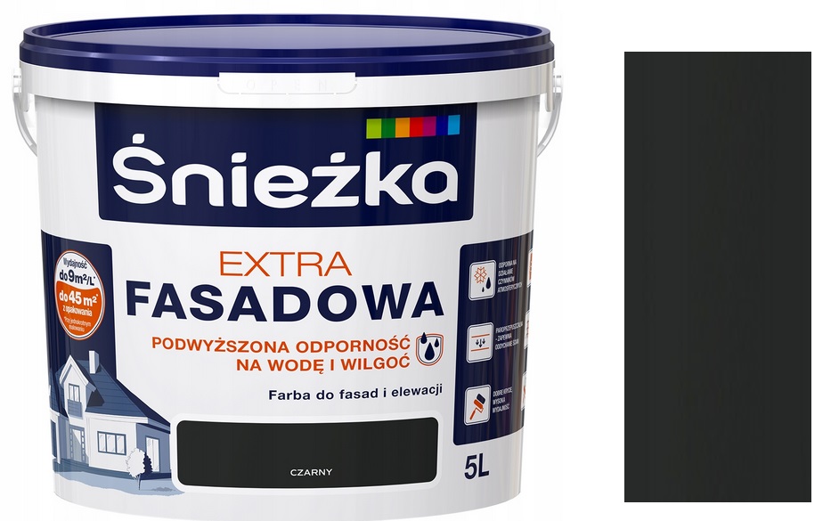 

Śnieżka Extra Fasadowa Farba Elewacyjna Czarny 5L