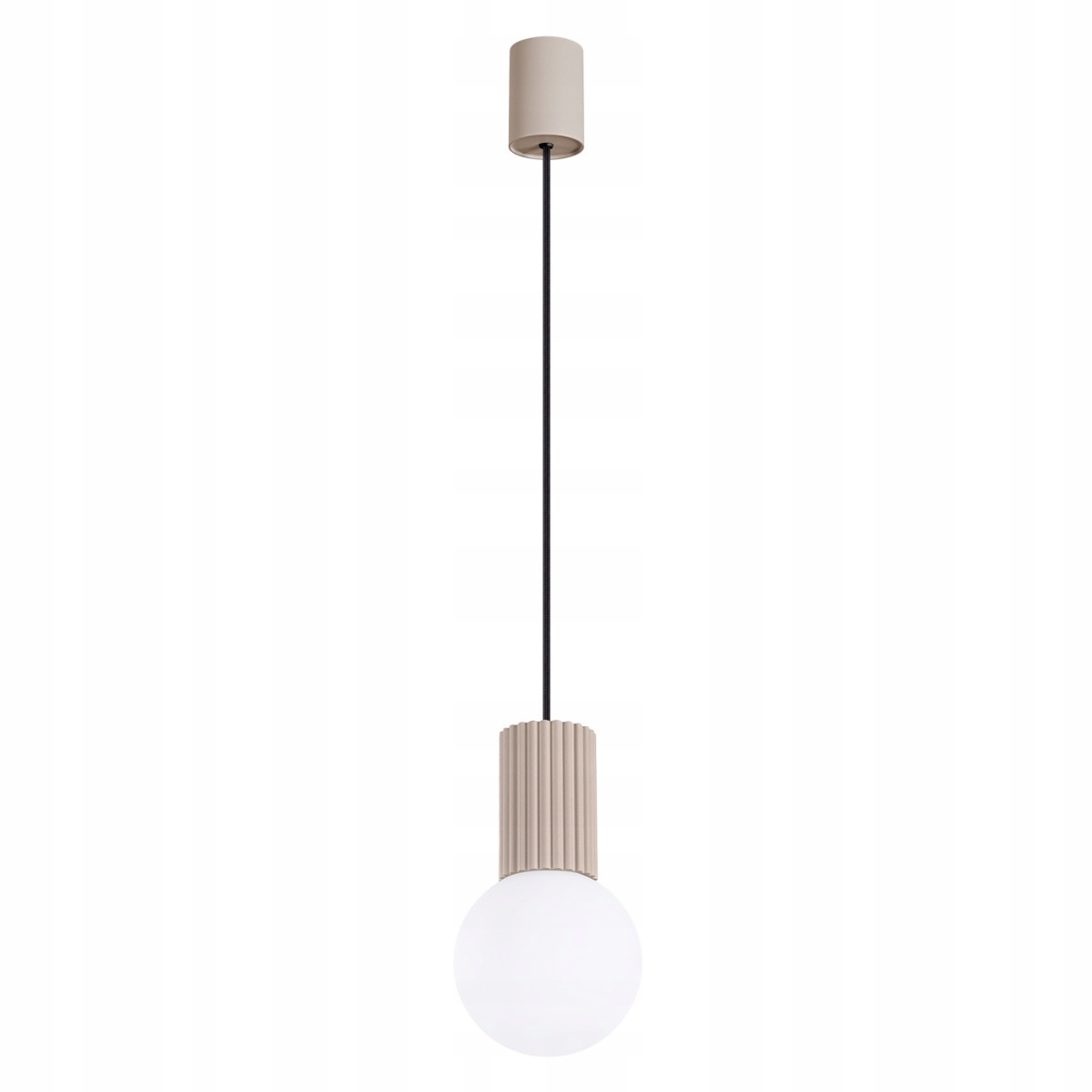Sollux Moderní závěsná lampa Halo taupe-bílá G9 8W