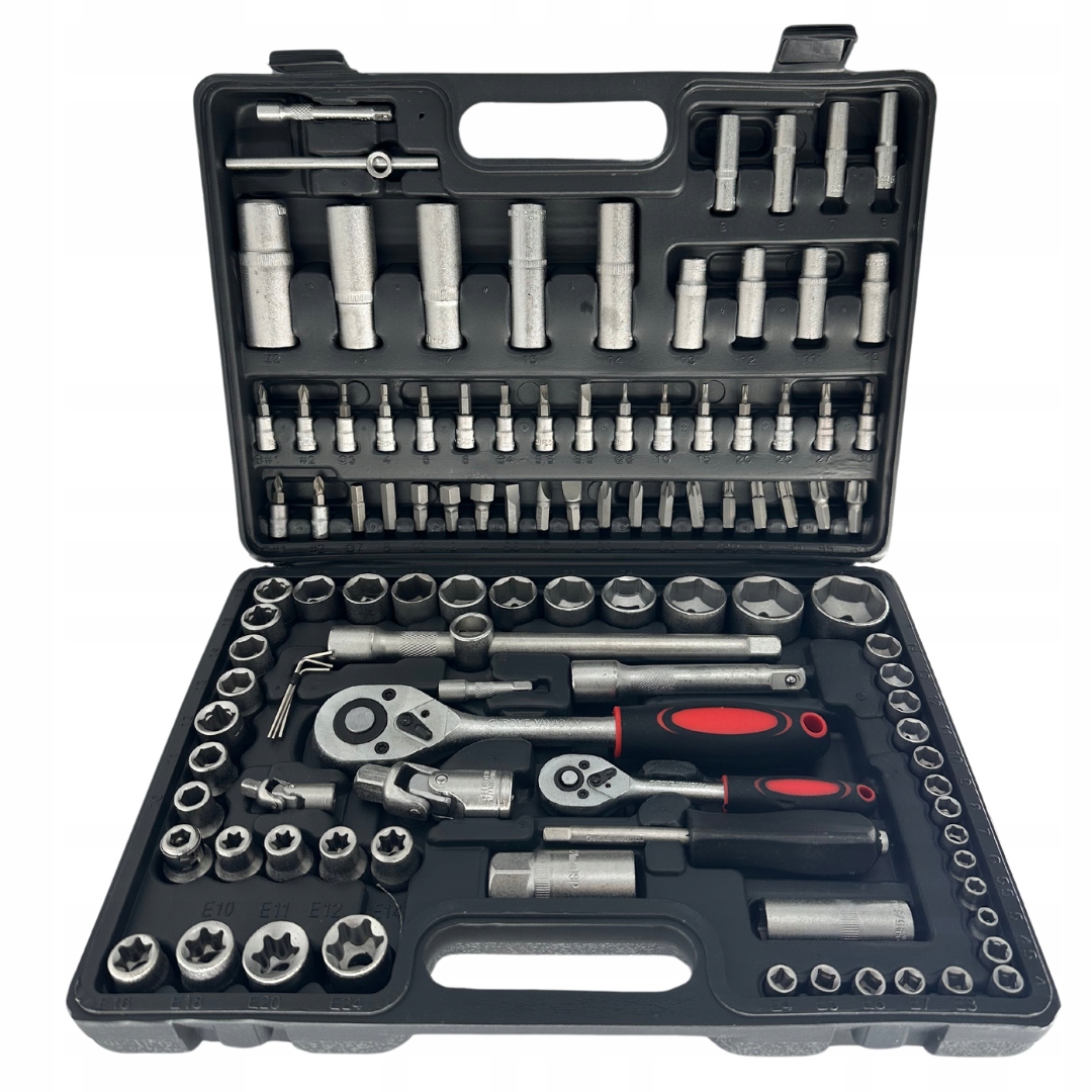 Sada nářadí Kufr na nářadí s nástavci na klíče 108 dílů 1/4 1/2 palce