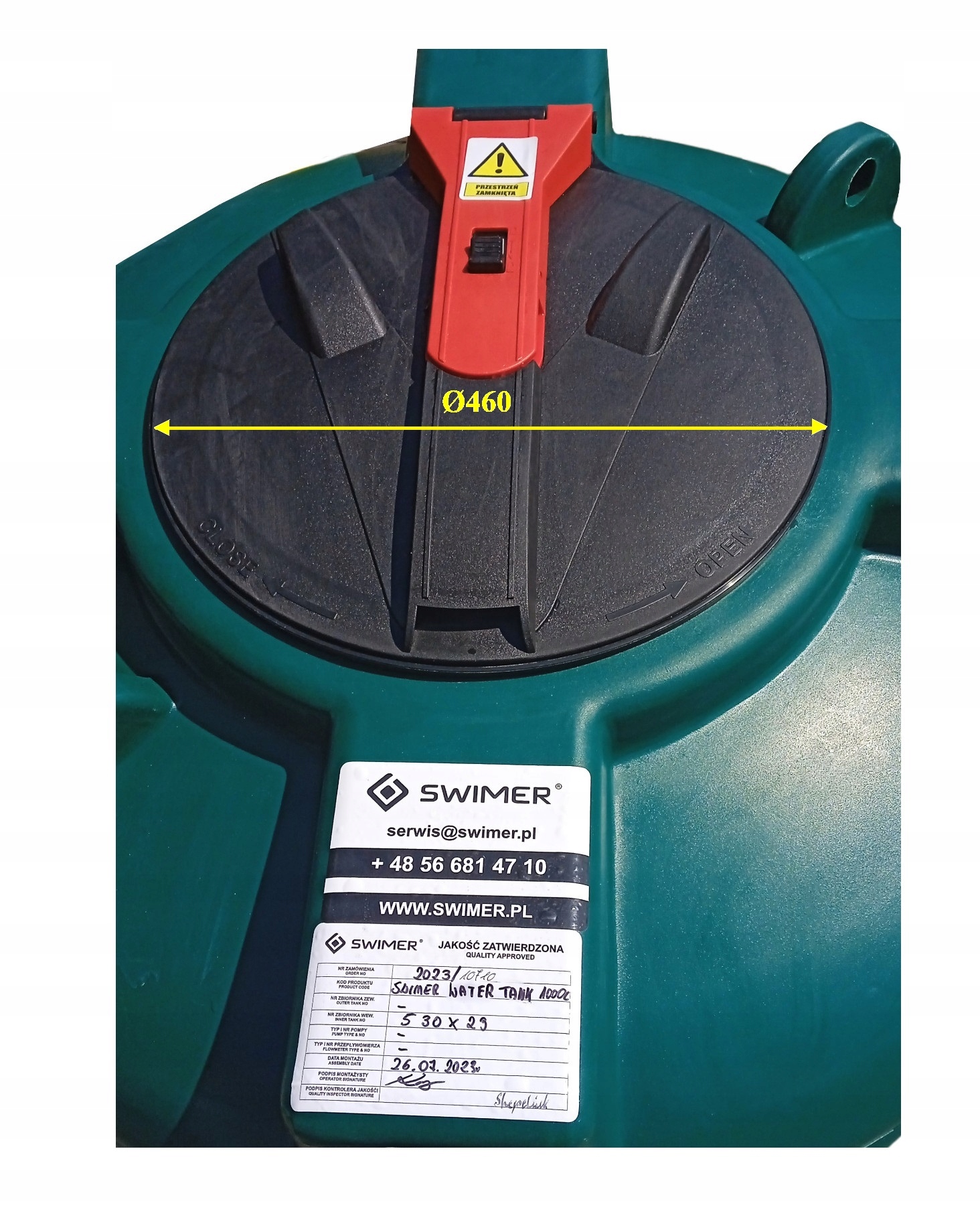 Zbiornik Naziemny Na Wodę 2000L Swimer Czarny Zbiornik 2000 Moja Woda Stan opakowania oryginalne