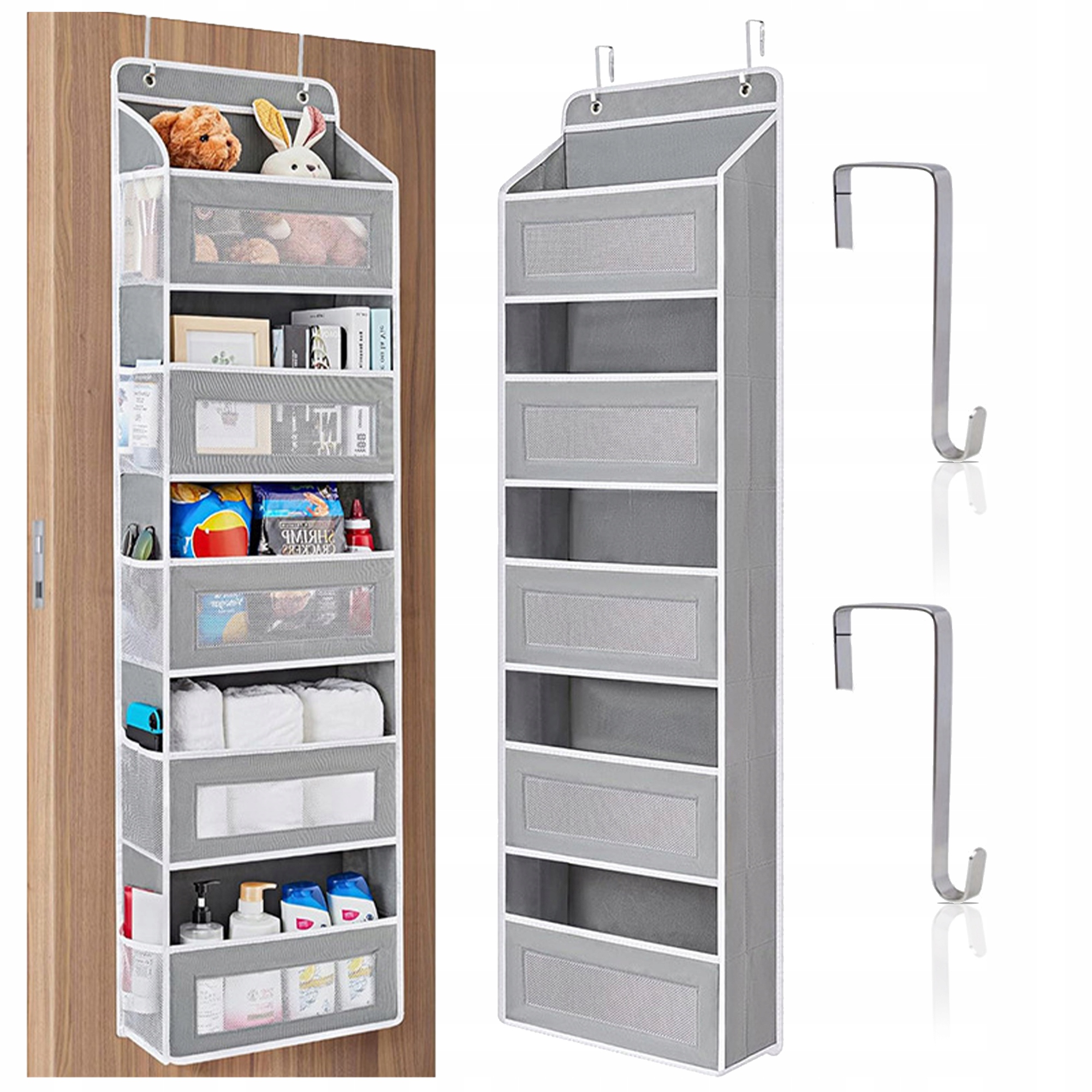 ДВЕРНОЙ ОРГАНАЙЗЕР, ПОДВЕСНОЙ ДЛЯ ШКАФА, 5 ПОЛОК, КАРМАНОВ, КОРЗИНА ДЛЯ ИГРУШЕК, ОБУВИ