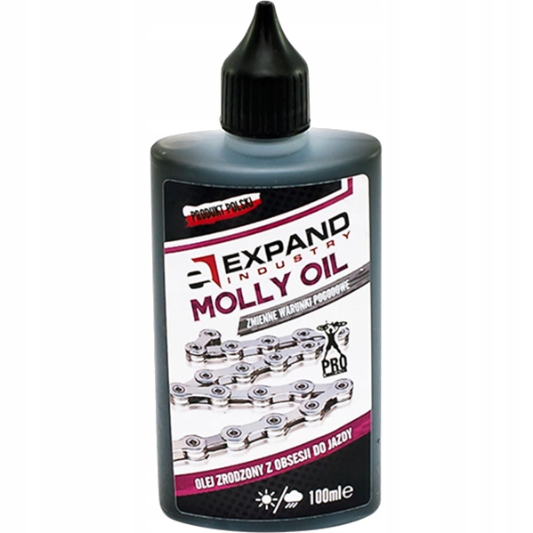 Olej smar do łańucha rowerowego na ciężkie warunki Expand Molly Oil 100ml