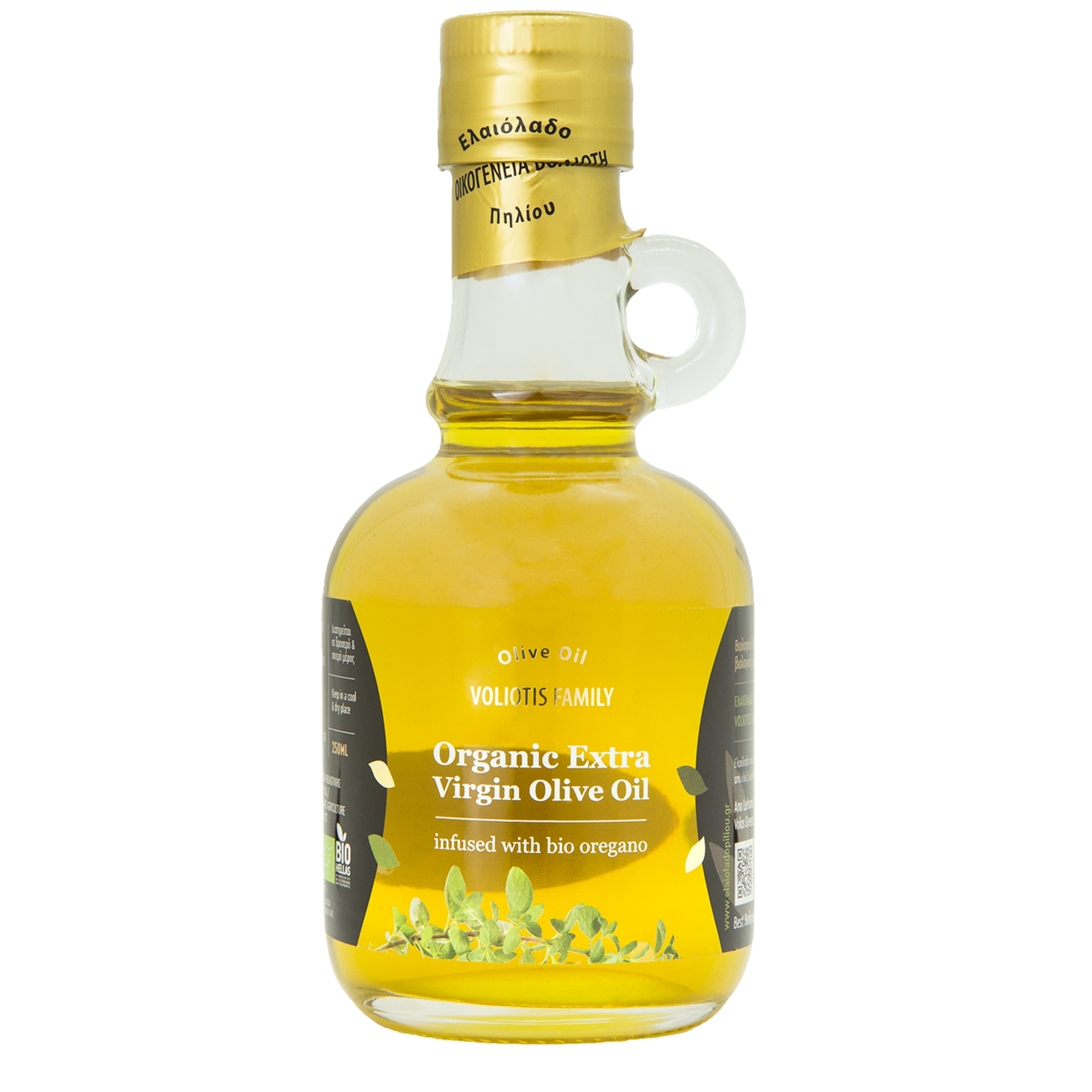 Levně Extra panenský olivový olej z Oregana nefiltrovaný organický 250 Voliotis