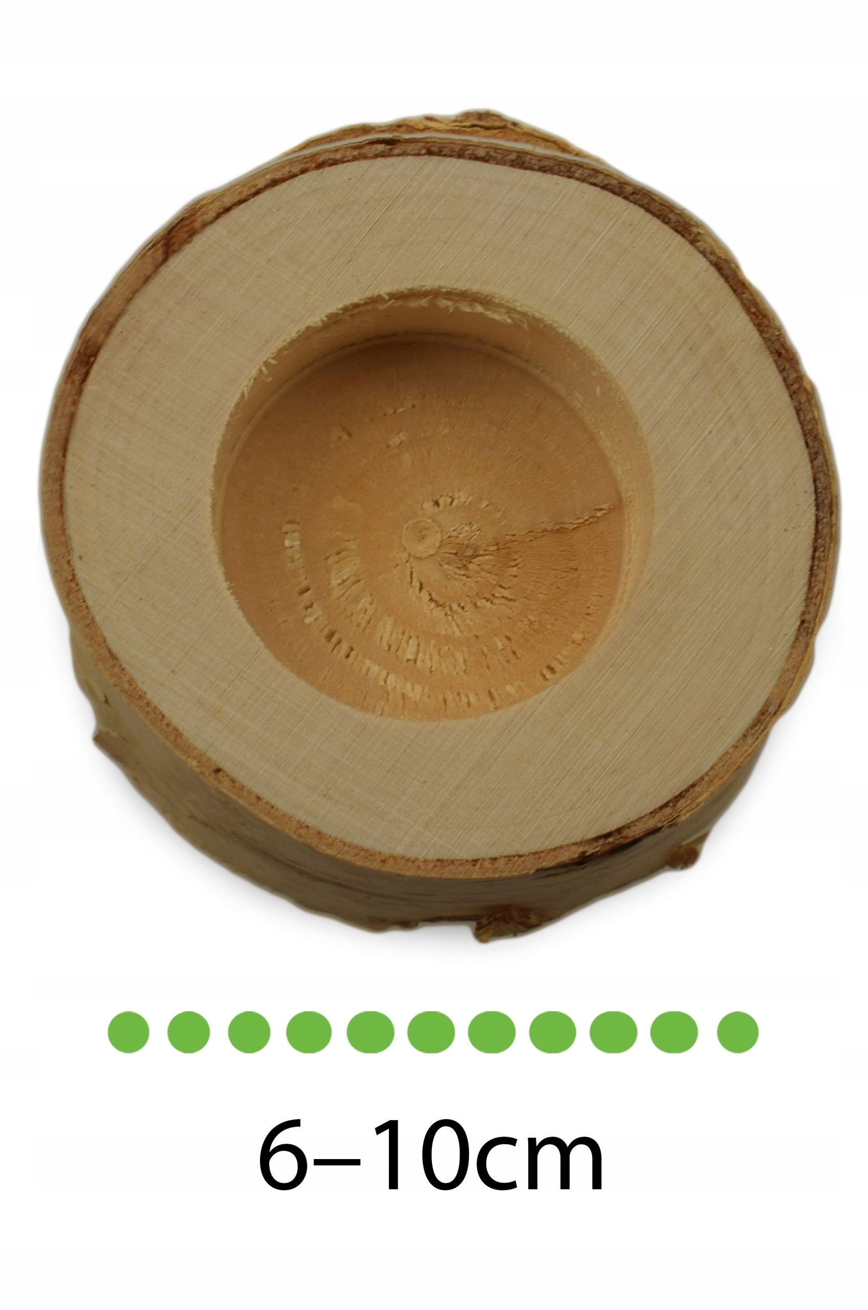 ŚWIECZNIK Z PNIA BRZOZY NATURALNY DREWNIANY 15 cm Marka inna