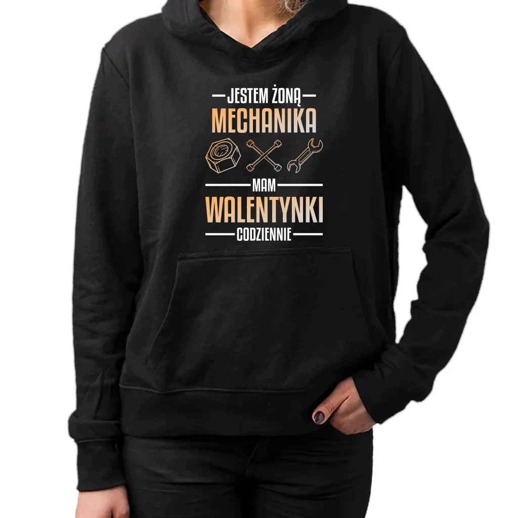 Jsem manželkou mechanika, mám Valentýna každý den dámskou mikina Xs