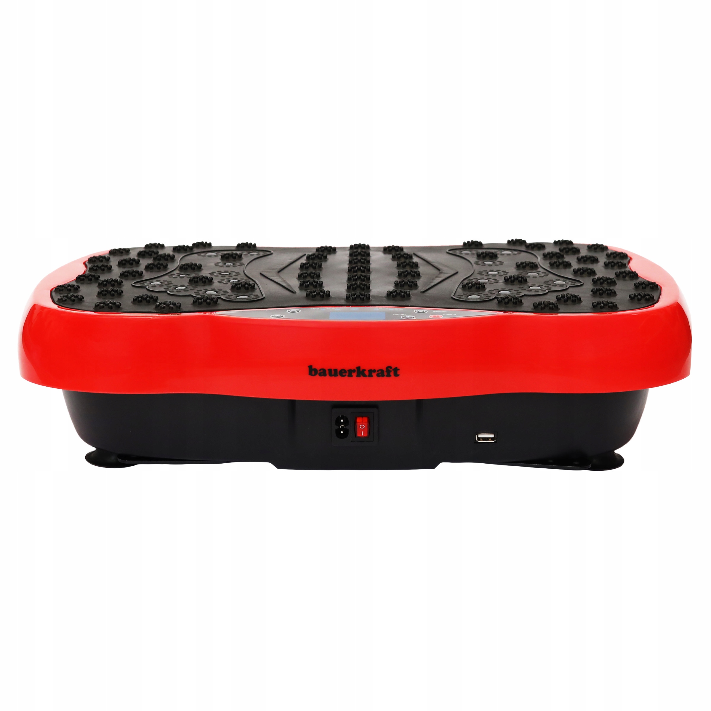 Vibrační tréninková plošina, dálkový ovladač, Bluetooth, červená